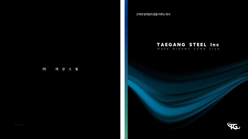 태강스틸 (TAEGANG STEEL) 회사소개서 표지