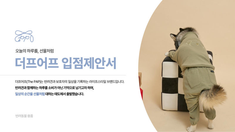 더프어프 (The PAP) 입점제안서 표지
