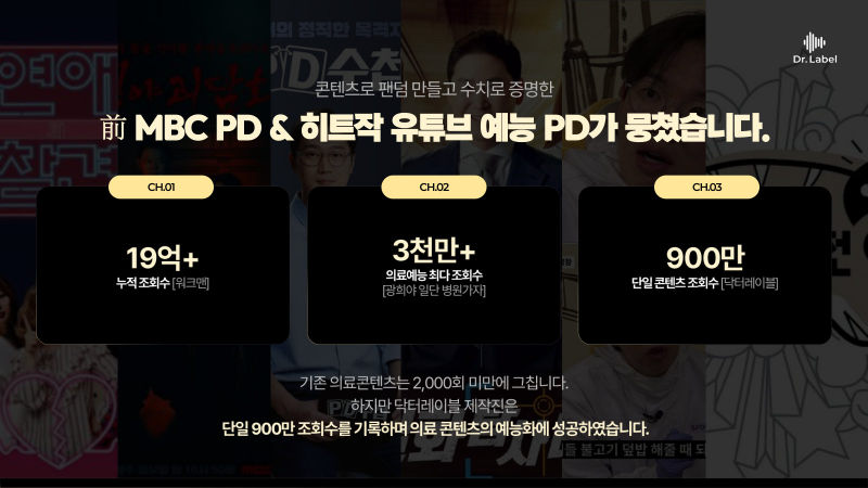 닥터레이블 (Dr. Label) 회사소개서 표지